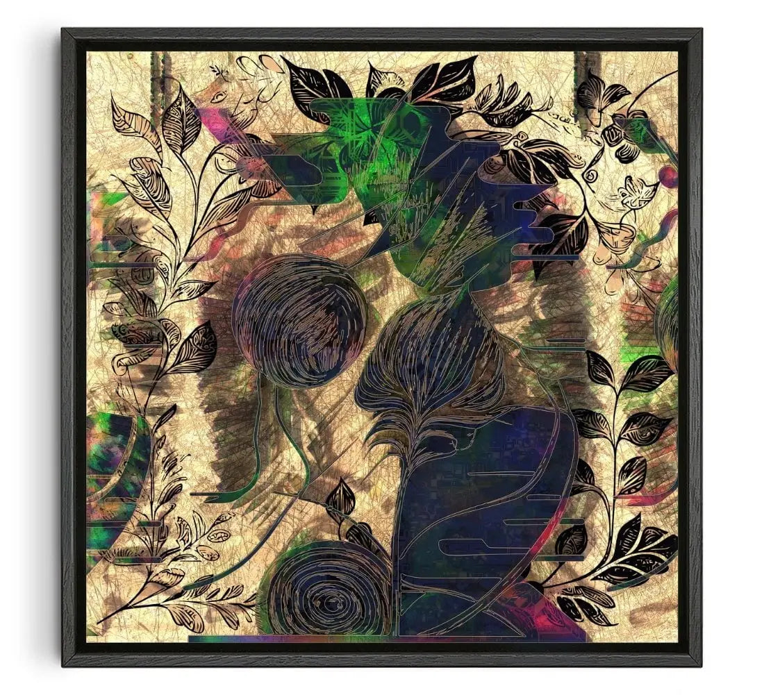 Engraved contemporary wall art print by Misbah Anjum-James - sold by DROOL