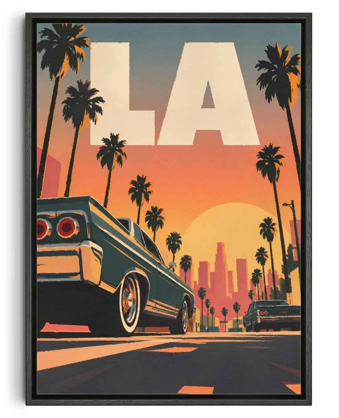 LA contemporary canvas print by Xela - sold by DROOL