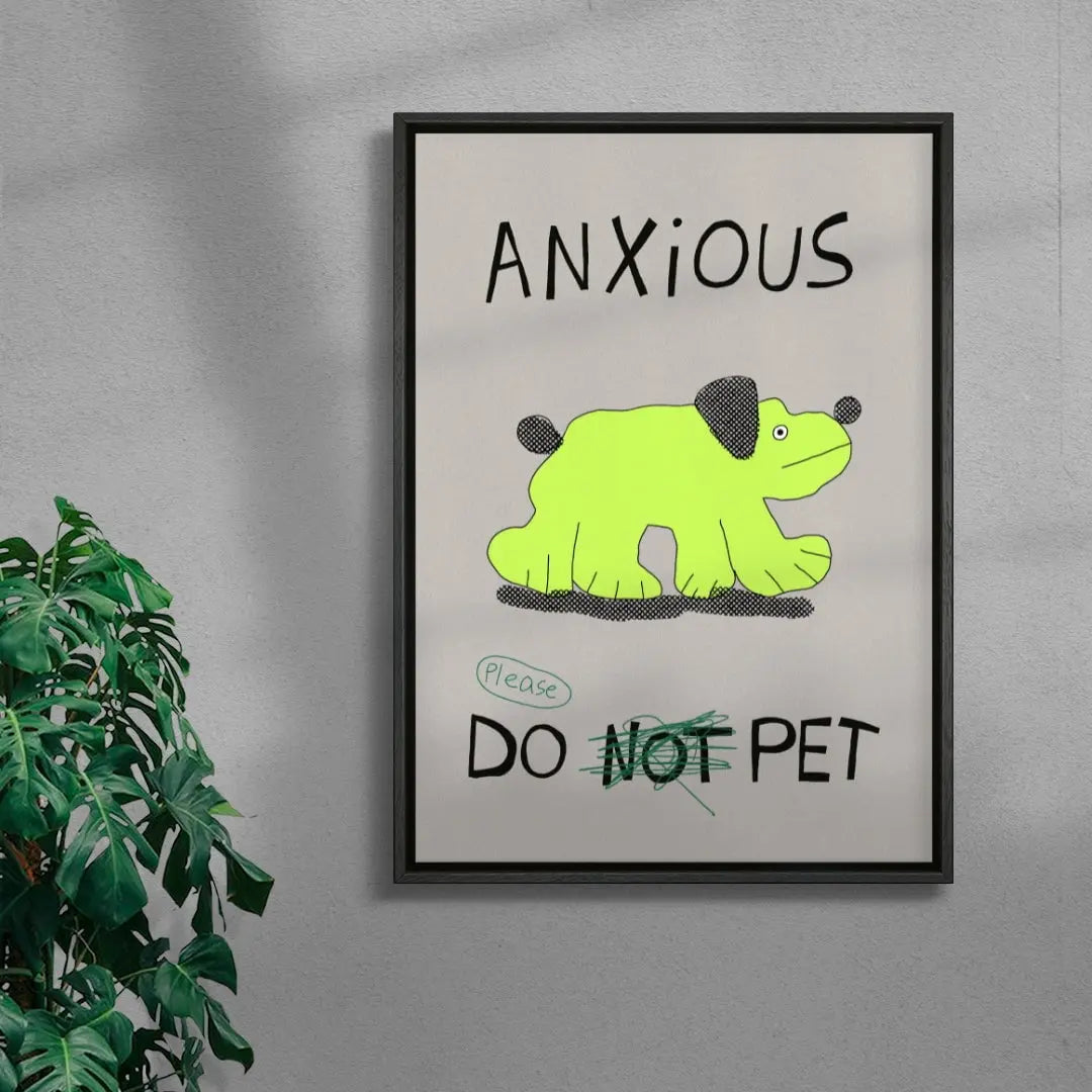 Anxious Dog contemporary wall art print by Bianca Beneduci Assad - sold by DROOL