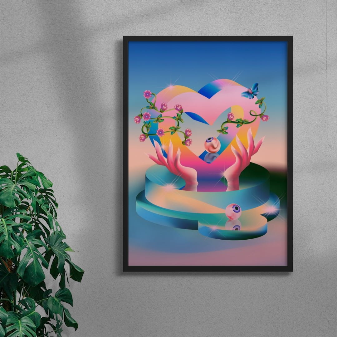 Magic Heart Portal contemporary wall art print by Paulina Almira - sold by DROOL