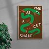 MAD AS A CUT SNAKE contemporary wall art print by Max Blackmore - sold by DROOL