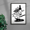 MAS VINO 2 contemporary wall art print by Max Blackmore - sold by DROOL