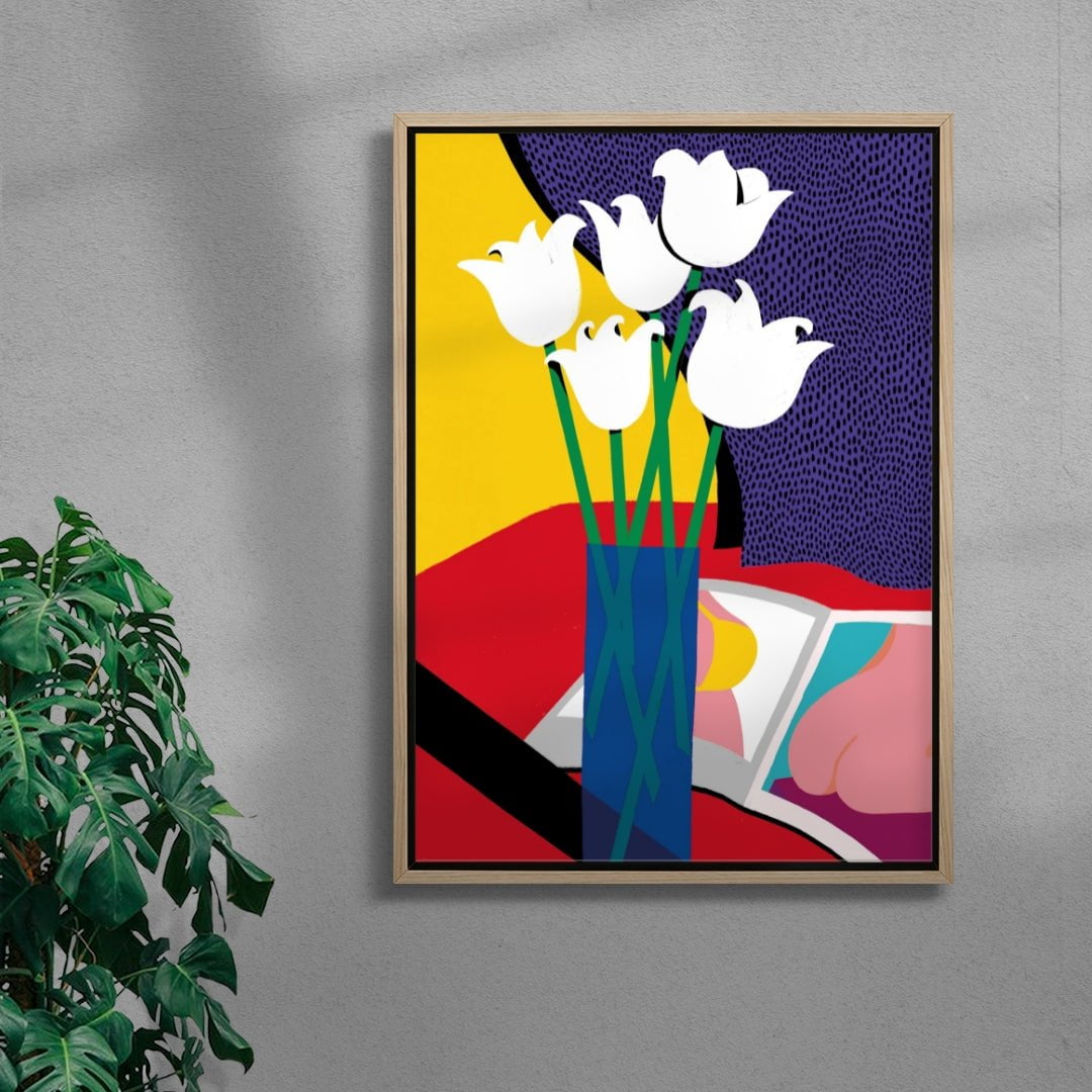 Flowers contemporary wall art print by Johanna Noack - sold by DROOL
