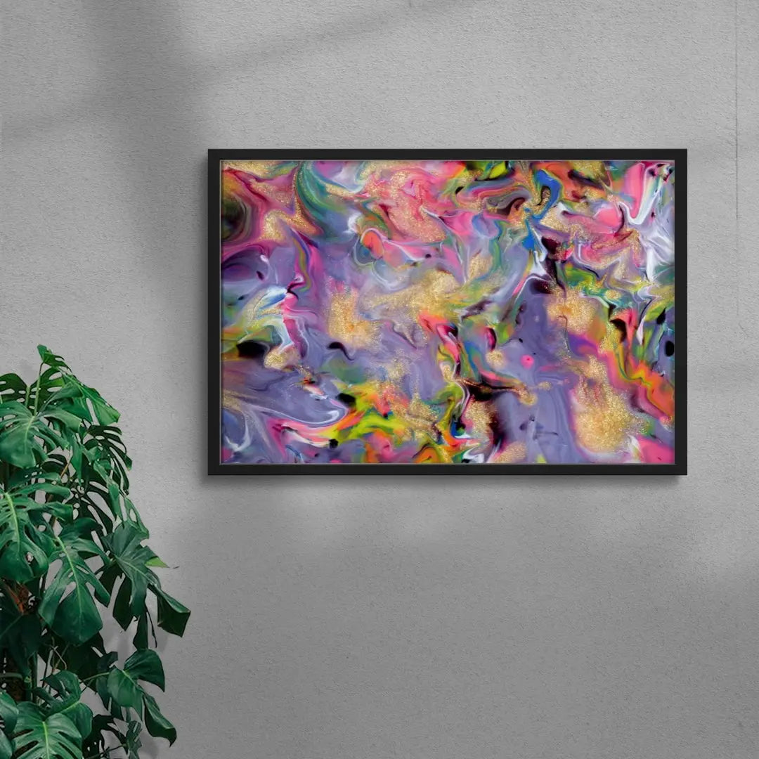 Glitter Paint Swirl contemporary wall art print by Roman De Giuli - sold by DROOL