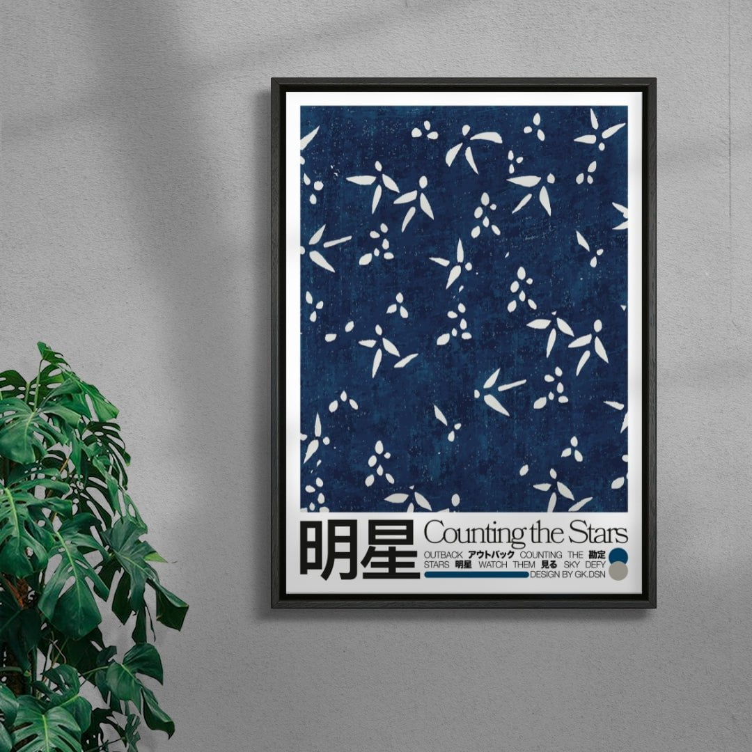 Counting Stars contemporary wall art print by George Kempster - sold by DROOL