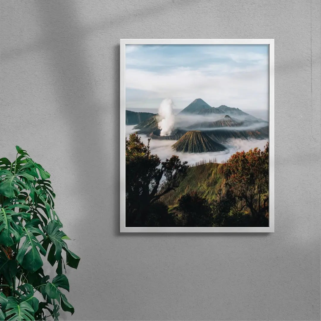 Volcanoes contemporary wall art print by Luke Stackpoole - sold by DROOL
