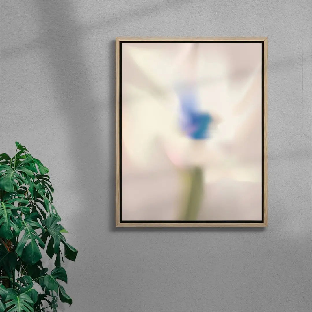 REV_WHITE FLOWER contemporary wall art print by Federico Sánchez - sold by DROOL