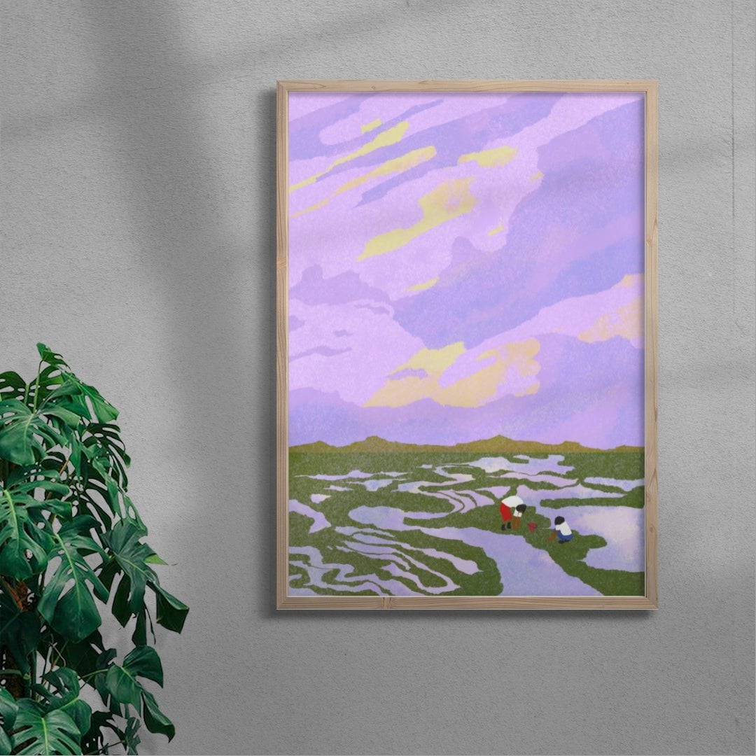 Devon contemporary wall art print by Lily Kong - sold by DROOL