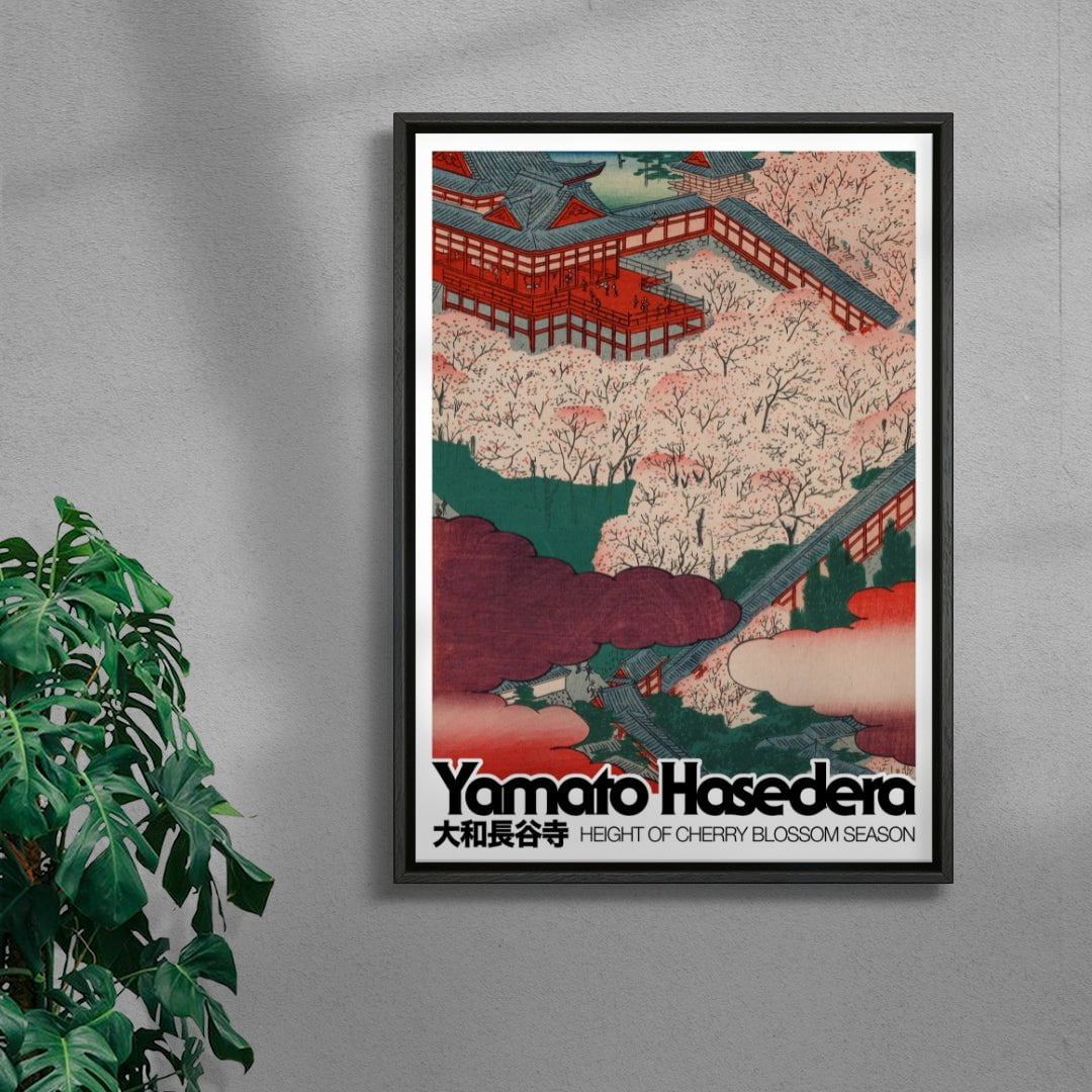 Yamato Hasedera contemporary wall art print by George Kempster - sold by DROOL