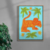 Le Tigre contemporary wall art print by Kwonny - sold by DROOL