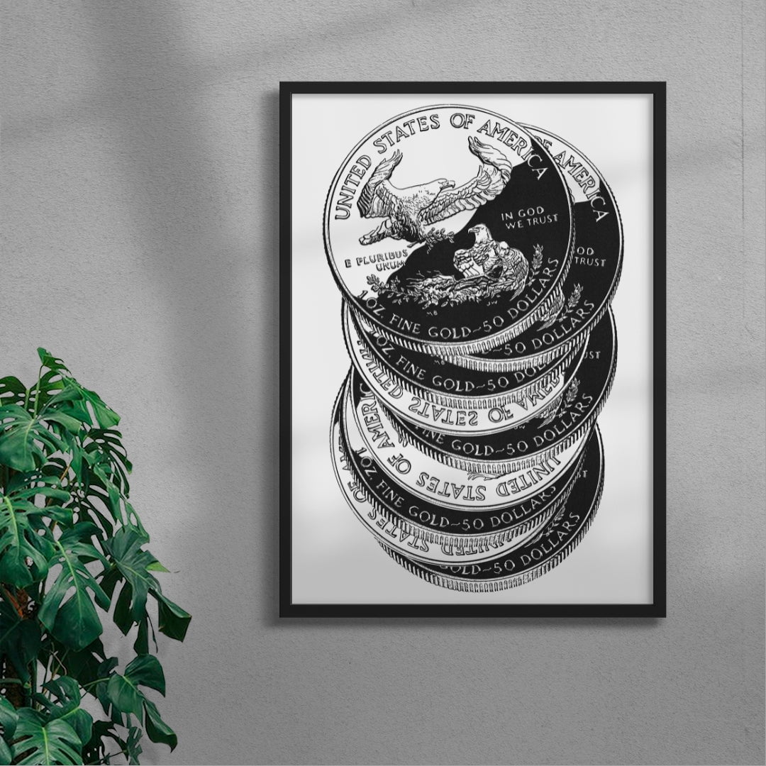 The American Dream contemporary wall art print by Utsav Verma - sold by DROOL