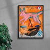The leaping fox contemporary wall art print by Billy Bagilhole - sold by DROOL