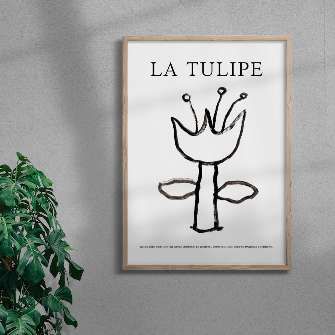 LA TULIPE contemporary wall art print by mareykrap - sold by DROOL