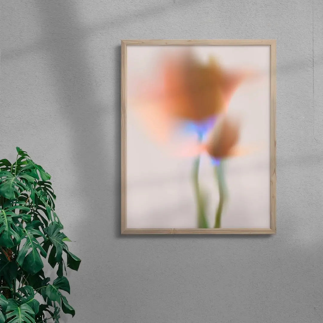 Orange Flower contemporary wall art print by Federico Sánchez - sold by DROOL