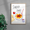 Sunday Sauce contemporary wall art print by DROOL Collective - sold by DROOL