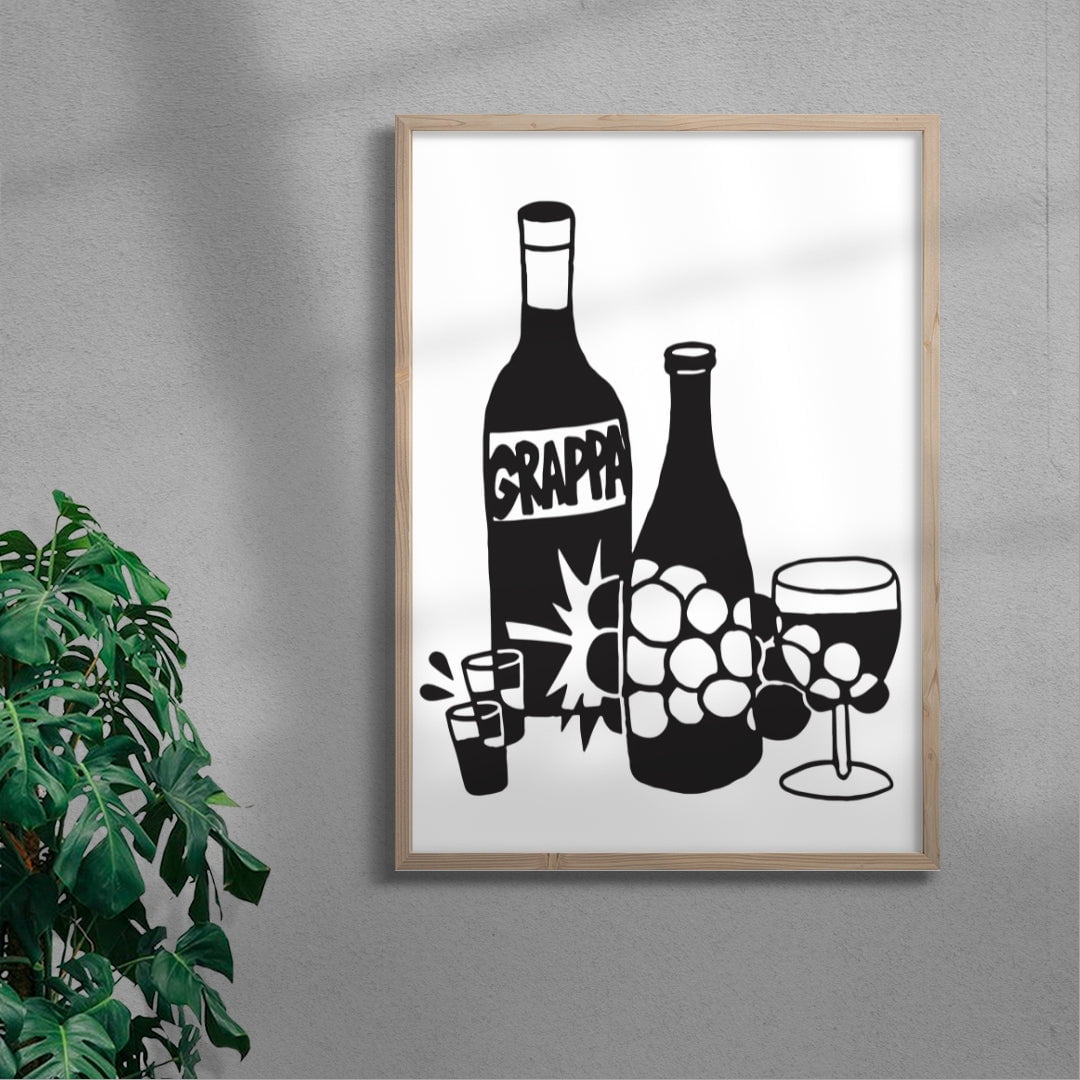 GRAPPA contemporary wall art print by Max Blackmore - sold by DROOL