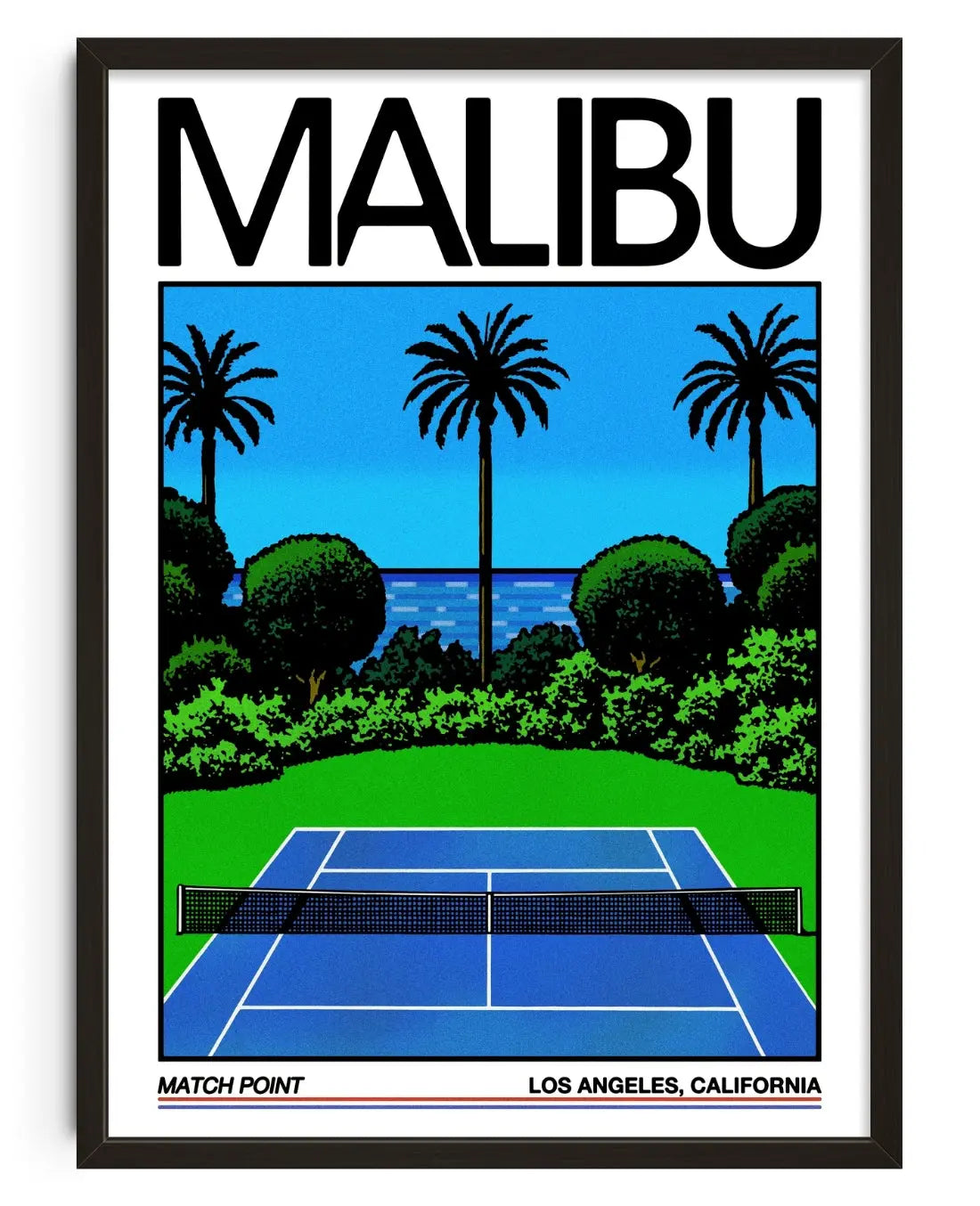 Match Point Malibu contemporary art print by Othman Zougam - sold by DROOL