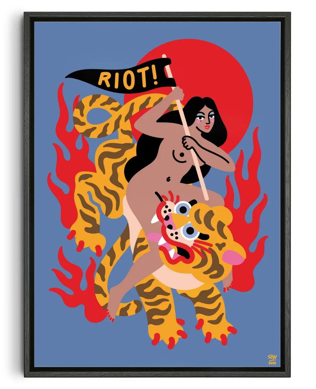 Riot! contemporary canvas print by Rik Lee - sold by DROOL