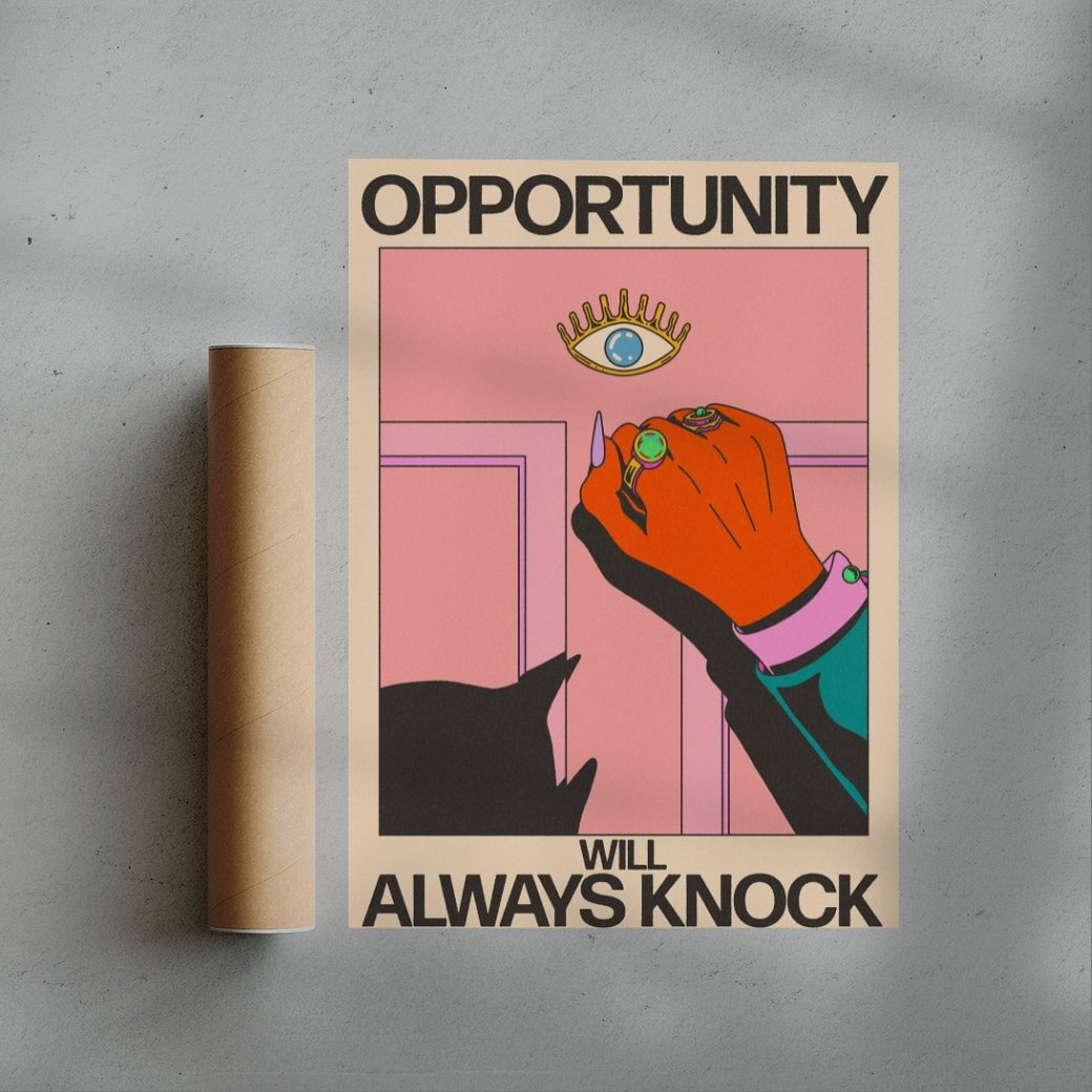 Opportunity Will Always Knock contemporary wall art print by Azaazelus - sold by DROOL