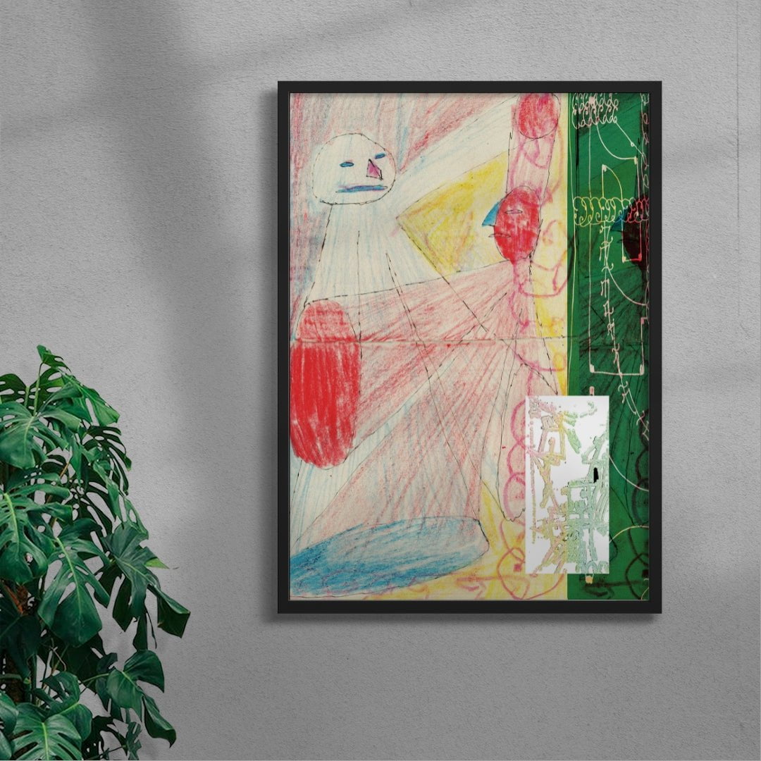 Figures Playing contemporary wall art print by Naia Escribano - sold by DROOL