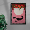Scorpion contemporary wall art print by Natalie Savage - sold by DROOL
