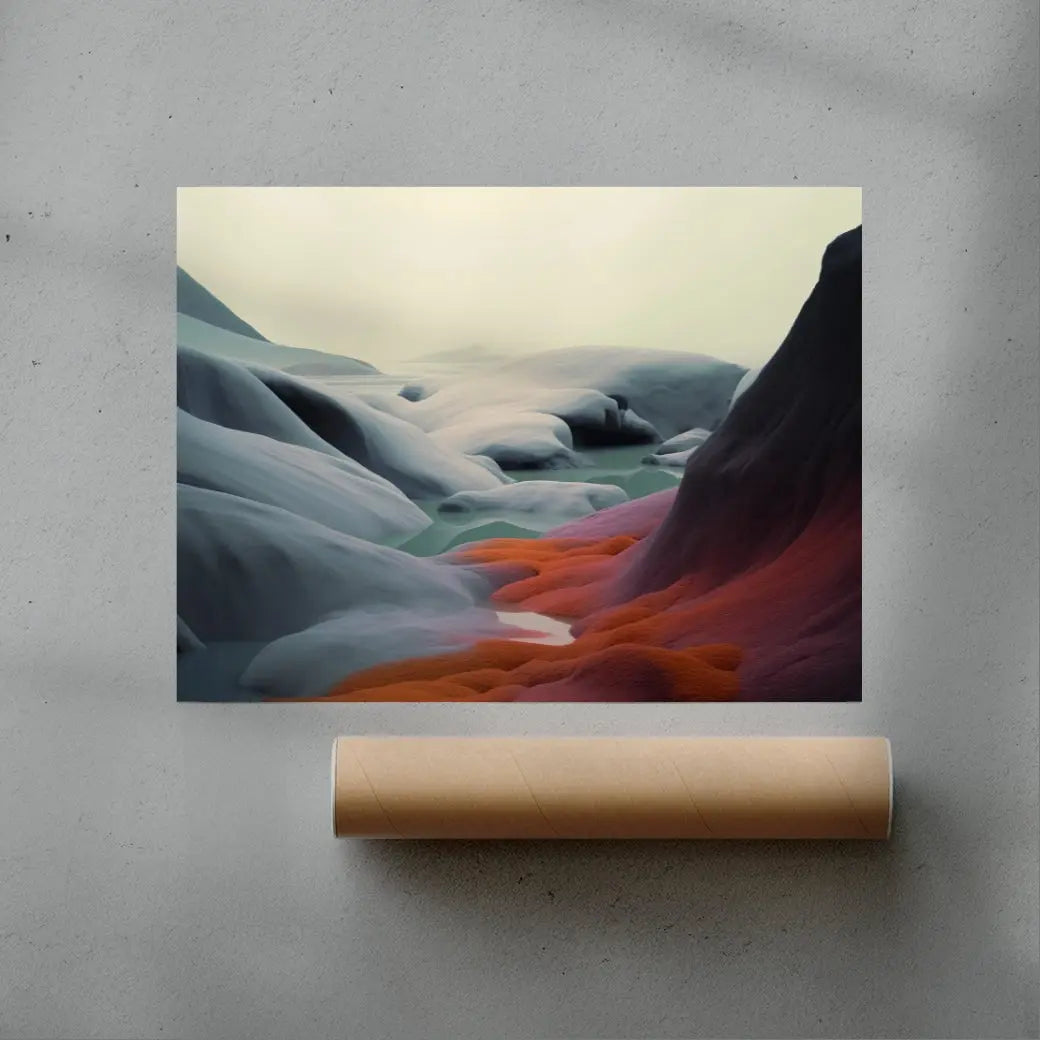 Chrome Dunes contemporary wall art print by Lela Amparo - sold by DROOL