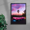 Retro Pink contemporary wall art print by Deston Isas - sold by DROOL