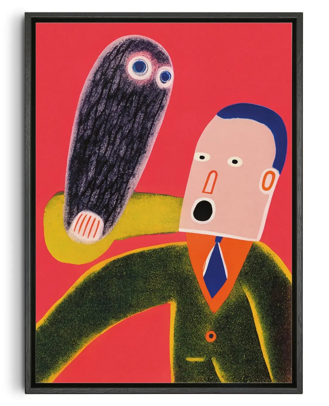 Wise owl contemporary canvas print by ImagineThat - sold by DROOL