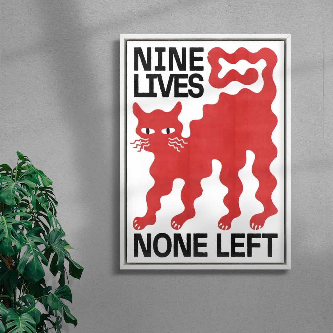 Nine Lives contemporary wall art print by Alexander Khabbazi - sold by DROOL
