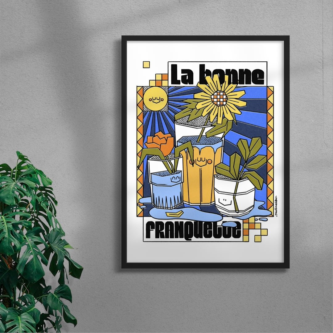 Bonne Franquette contemporary wall art print by Paolinoshka - sold by DROOL