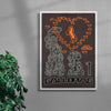 Galloping contemporary wall art print by MENSLIES - sold by DROOL