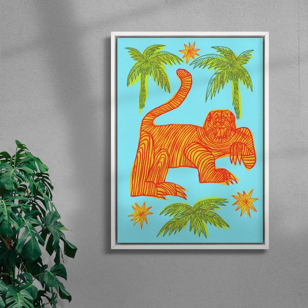 Le Tigre contemporary wall art print by Kwonny - sold by DROOL