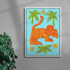 Le Tigre contemporary wall art print by Kwonny - sold by DROOL