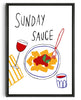 Cargar imagen en el visor de la galería, Sunday Sauce contemporary wall art print by DROOL Collective - sold by DROOL