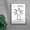 L'ARBRE contemporary wall art print by mareykrap - sold by DROOL