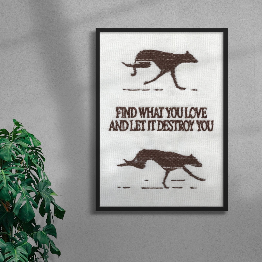 Let It Destroy You contemporary wall art print by Alexander Khabbazi - sold by DROOL