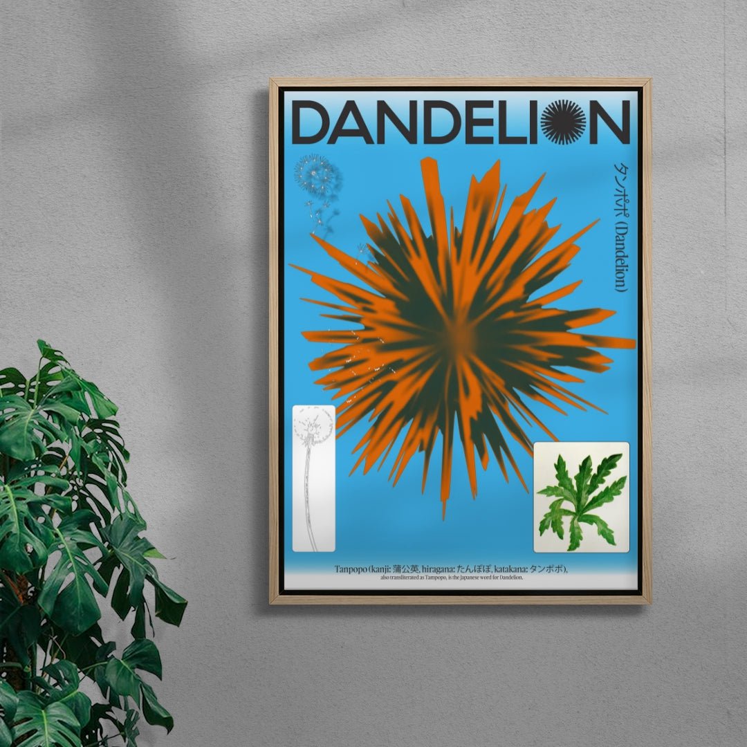 Dandelion contemporary wall art print by Studio Trikken - sold by DROOL