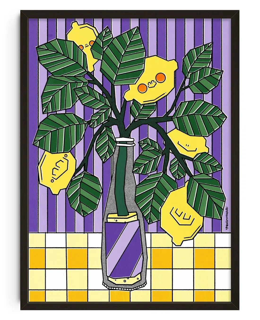 Limonade contemporary wall art print by Paolinoshka - sold by DROOL