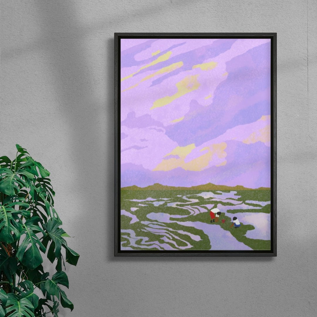 Devon contemporary wall art print by Lily Kong - sold by DROOL