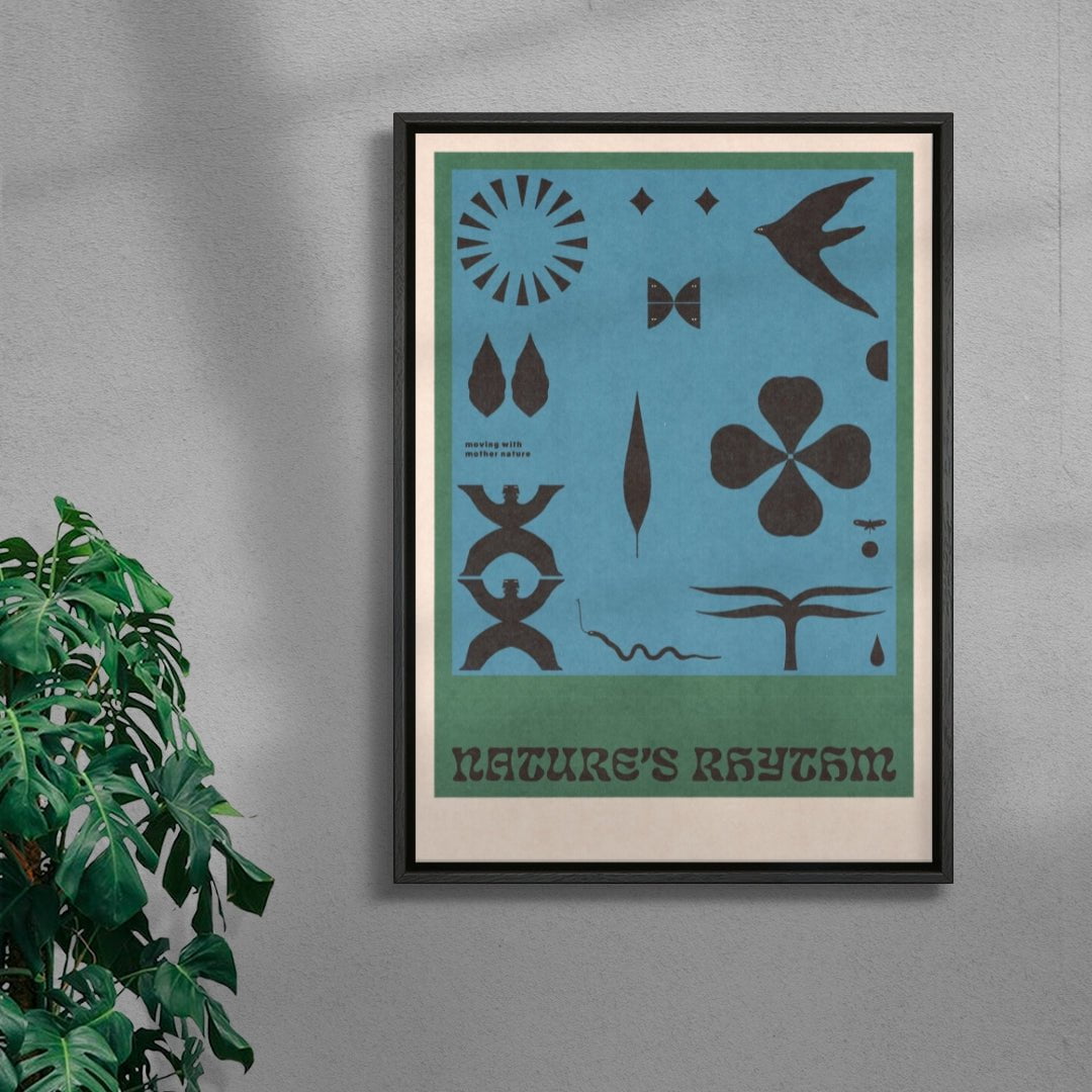 Nature's Rhythm 2 contemporary wall art print by Imo Sinclair - sold by DROOL