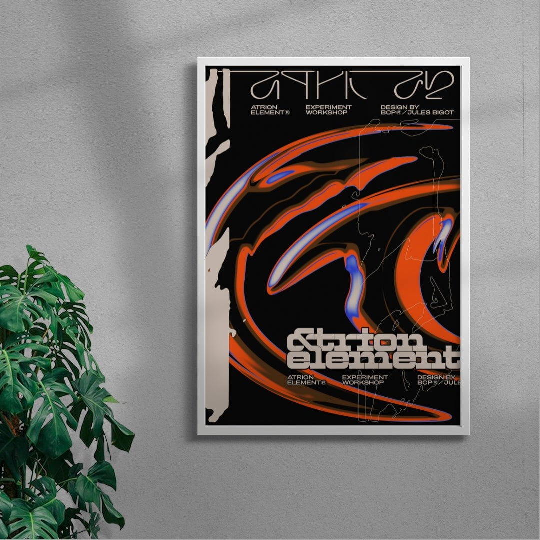 Atrion Element 2 contemporary wall art print by Jules Bigot - sold by DROOL