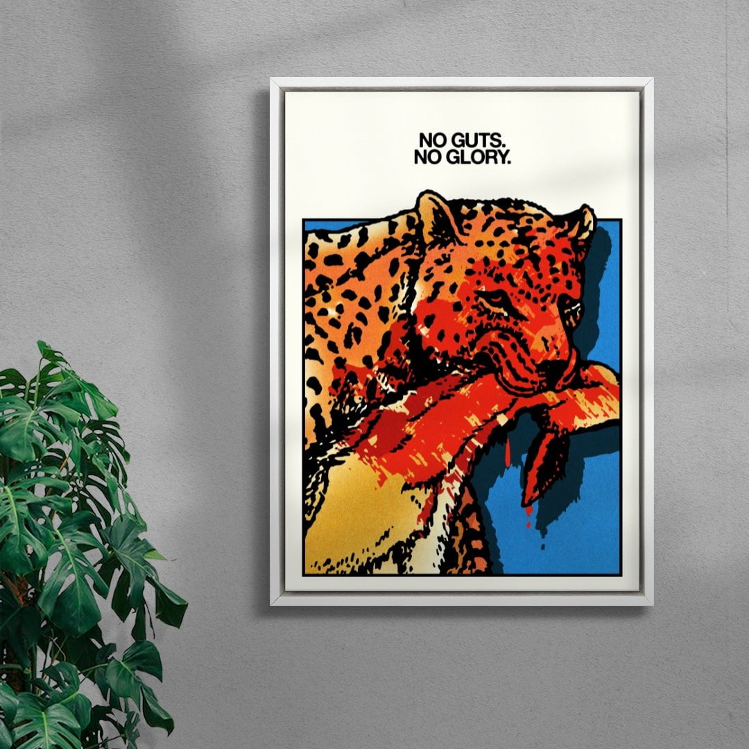 No Guts. No Glory. contemporary wall art print by Othman Zougam - sold by DROOL
