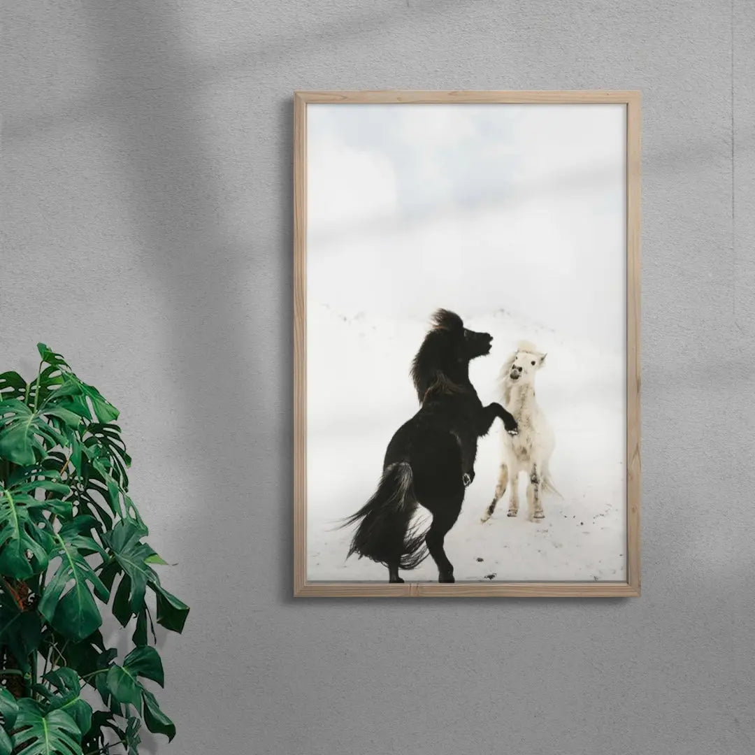 Frosty Duel contemporary wall art print by Mickael Samama - sold by DROOL