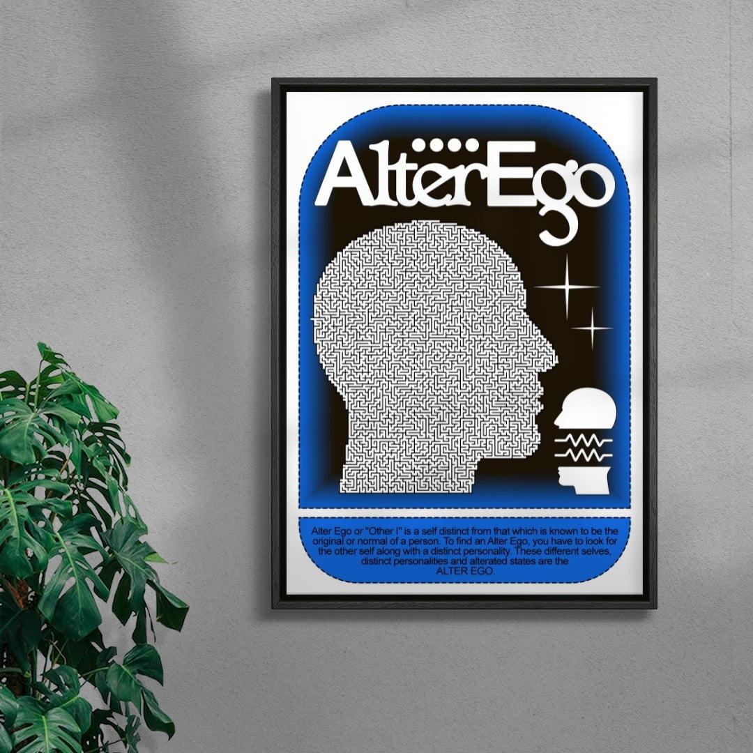Alter Ego contemporary wall art print by Ricardo Schultz Ferraro - sold by DROOL
