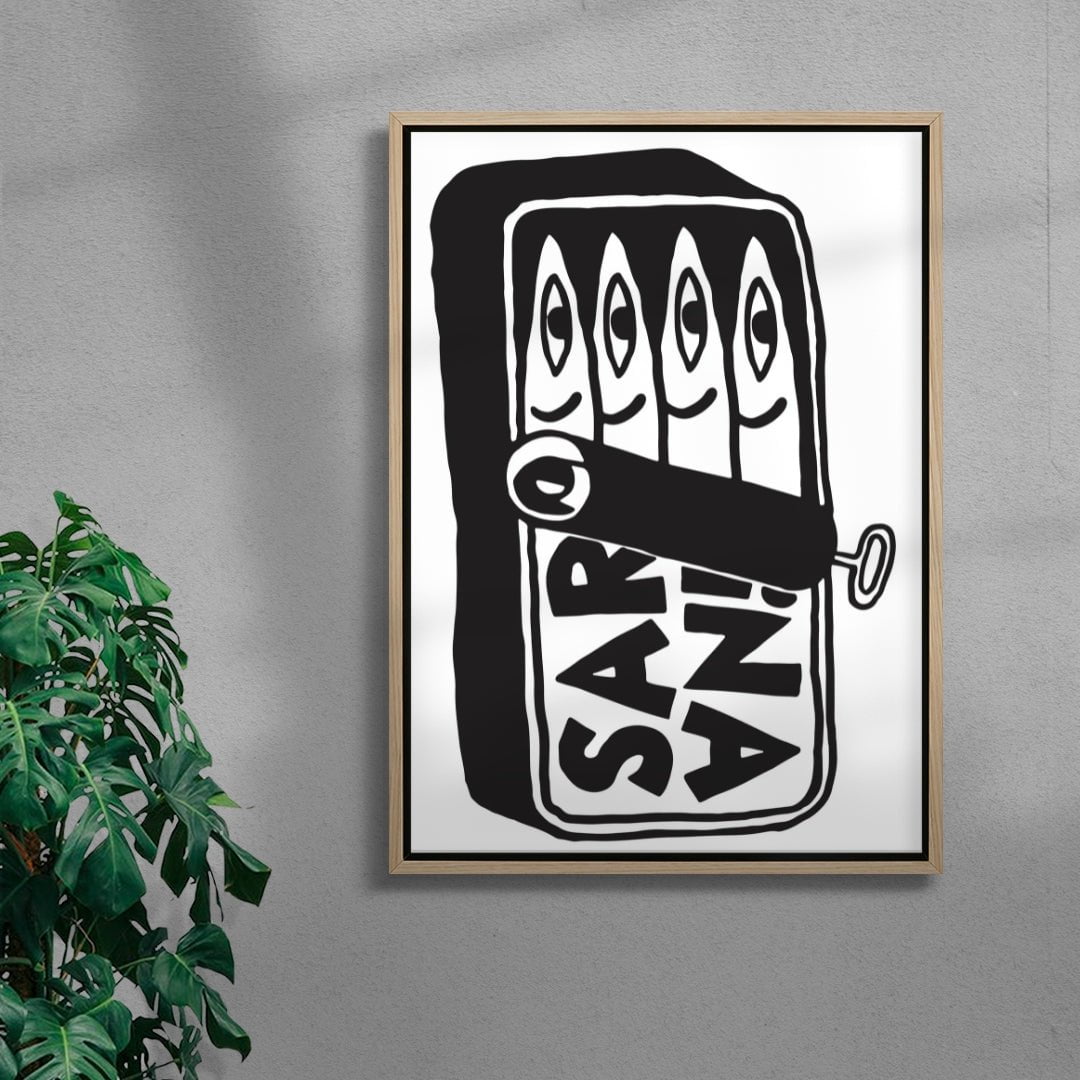 Sardina contemporary wall art print by Max Blackmore - sold by DROOL
