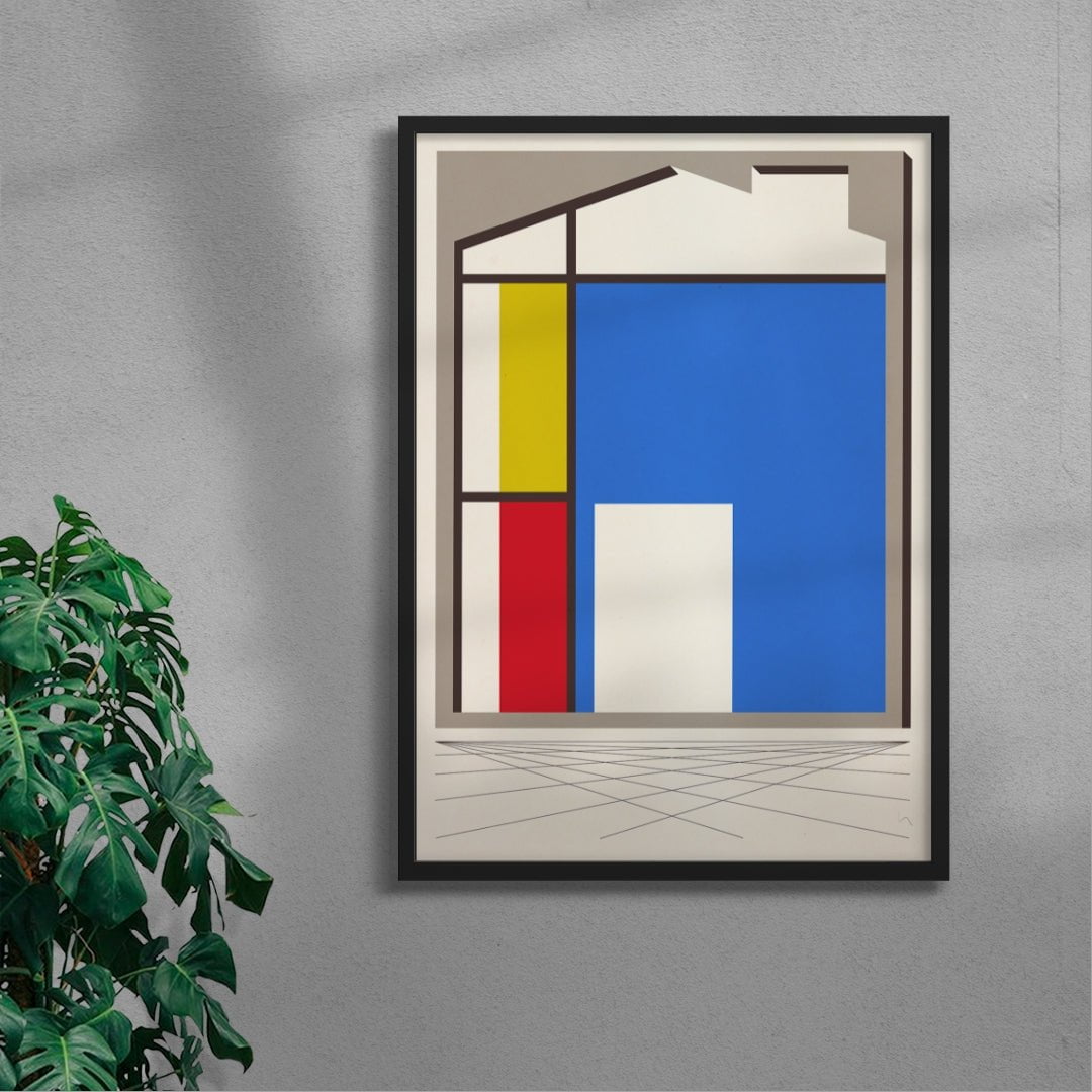 De Stijl Here contemporary wall art print by Edan Strachan - sold by DROOL