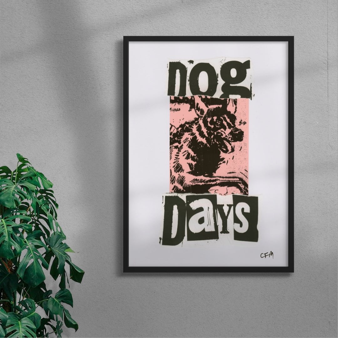 Dog Days contemporary wall art print by Caitlin Flood-Molyneux - sold by DROOL