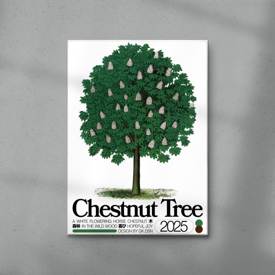Chestnut Tree contemporary wall art print by George Kempster - sold by DROOL