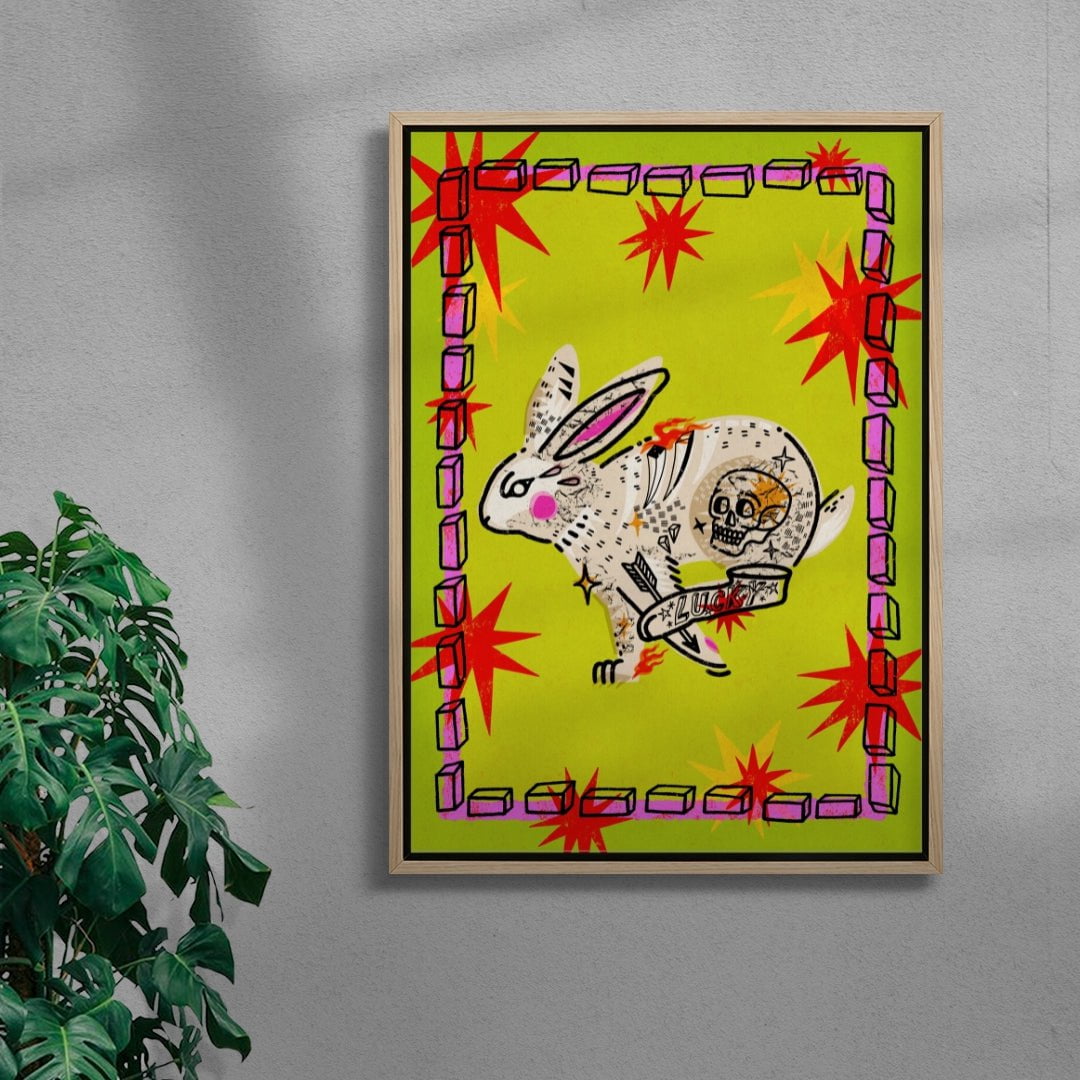 My Lucky Rabbit Foot contemporary wall art print by Kwonny - sold by DROOL