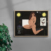 Figure In Repose no 4 contemporary wall art print by Colby Edwards - sold by DROOL